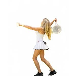 NEW LOVE LOVE TENNIS sandra dee court to cocktails tennis dress in white mesh &